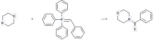 Phosphorane,triphenyl(phenylmethylene)- can be used to produce 4-thiobenzoyl-morpholine by heating